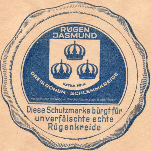 Historische Schutzmarke Dreikronen Kreide
